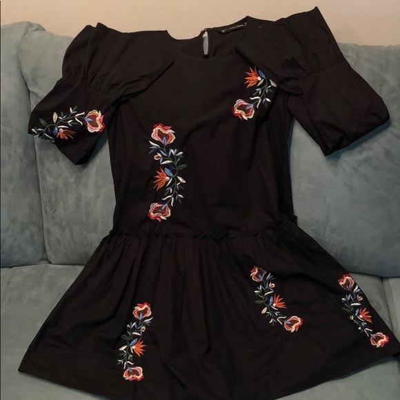 Zara Embroidered Floral Dress - Picture 2 of 6